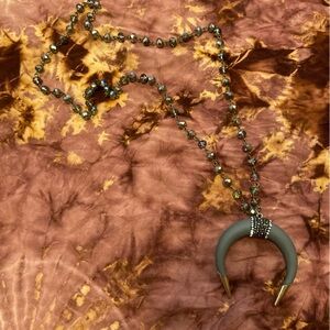 Necklace- Boutique Purchased with bull horn and silver.  NWOT